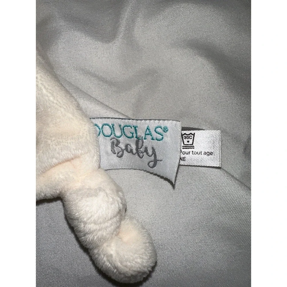 Douglas‎ Baby Lamb Lovey Teething Ring Ivory Embroidered Moon Stars